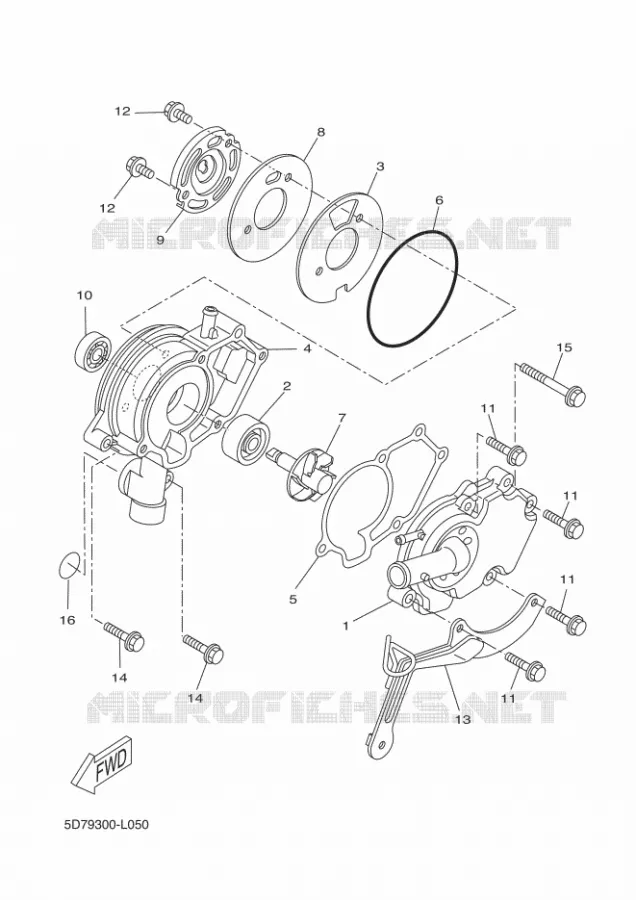 POMPE A EAU / DURITES Yamaha MOTO 125 2014 YZF-R 125  YZF-R125