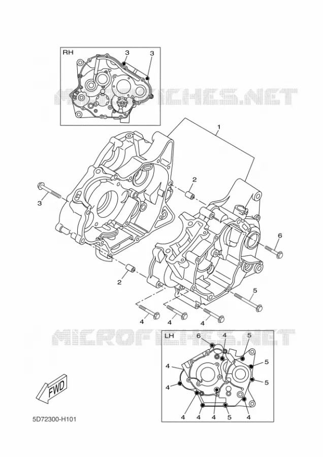 CARTER MOTEUR Yamaha MOTO 125 2013 YZF-R 125  YZF-R125