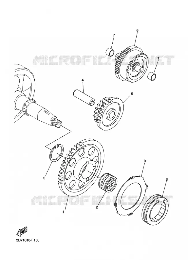 EMBRAYAGE DE DEMARREUR Yamaha MOTO 250 2014 WR-R  WR250R