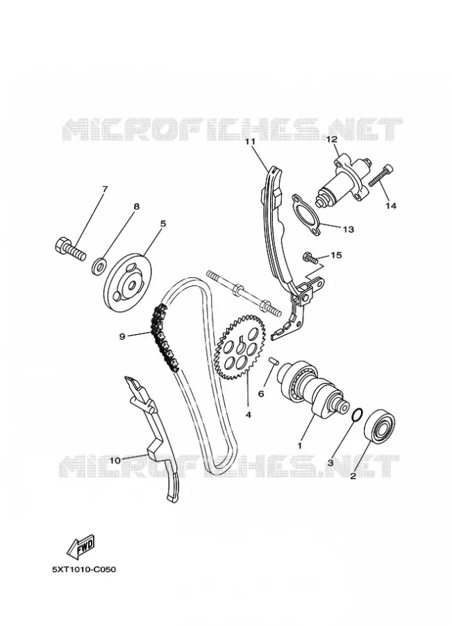 ARBRE A CAMES / CHAINE DE DISTRIBUTION Yamaha MOTO 250 2015 XT  XT250