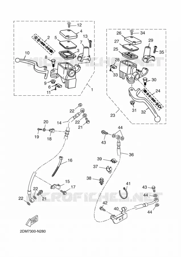 MAITRE CYLINDRE DE FREIN AVANT Yamaha SCOOTER 250 2016 XMAX  YP250R