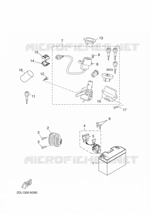 PARTIE ELECTRIQUE 1 Yamaha SCOOTER 250 2016 XMAX  YP250R