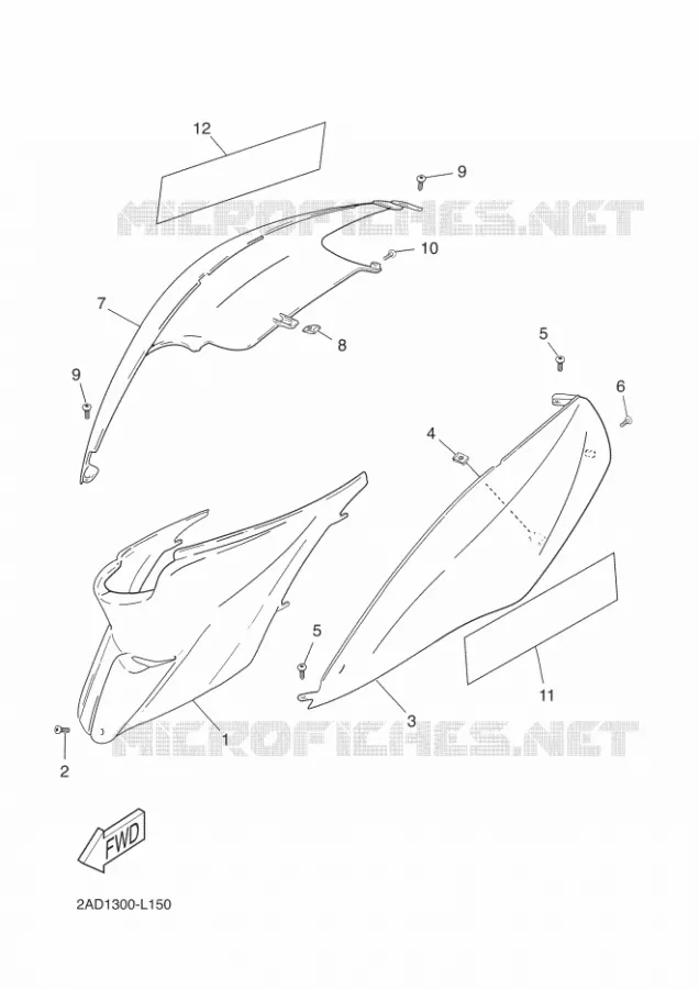 COUVERCLE LATERAL Yamaha SCOOTER 50 2015 JOG R  CS50