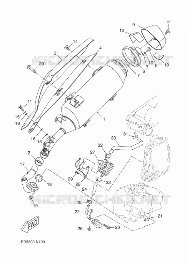 ECHAPPEMENT Yamaha SCOOTER 400 2016 XMAX  YP400RA