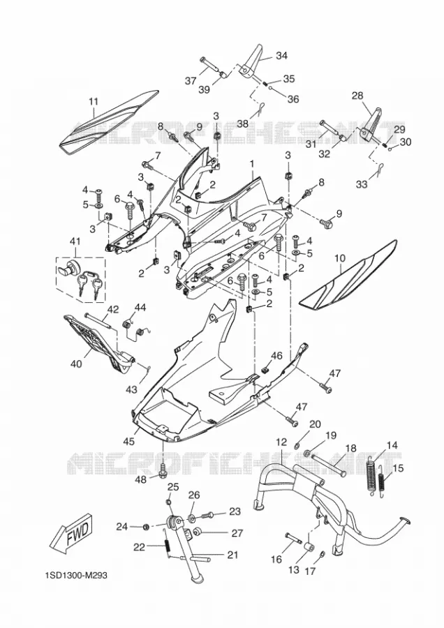 SUPPORT / REPOSE PIEDS Yamaha SCOOTER 400 2016 XMAX  YP400RA