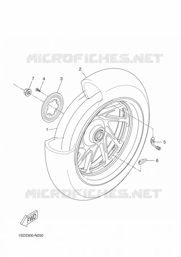 ROUE ARRIERE Yamaha SCOOTER 400 2016 EVOLIS  YP400RA