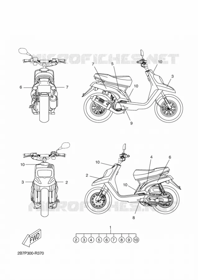 EMBLEME Yamaha SCOOTER 50 2016 BWS  CW50N