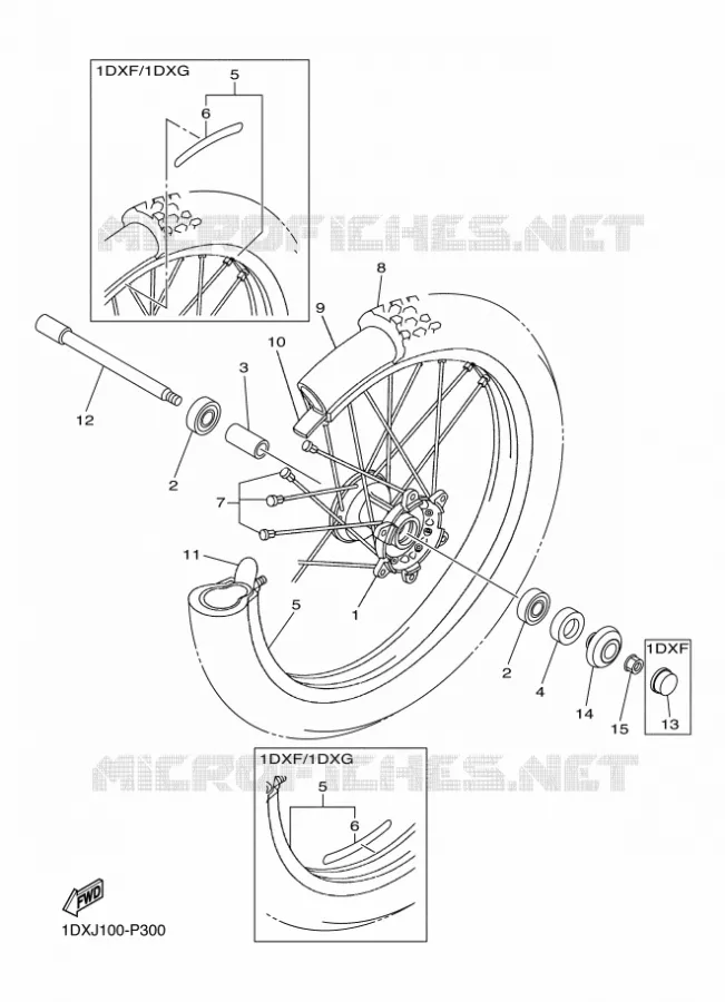 ROUE AVANT Yamaha MOTO 450 2015 WRF  WR450F