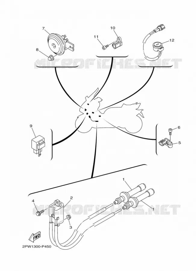 PARTIE ELECTRIQUE 2 Yamaha SCOOTER 500 2015 TMAX  XP500