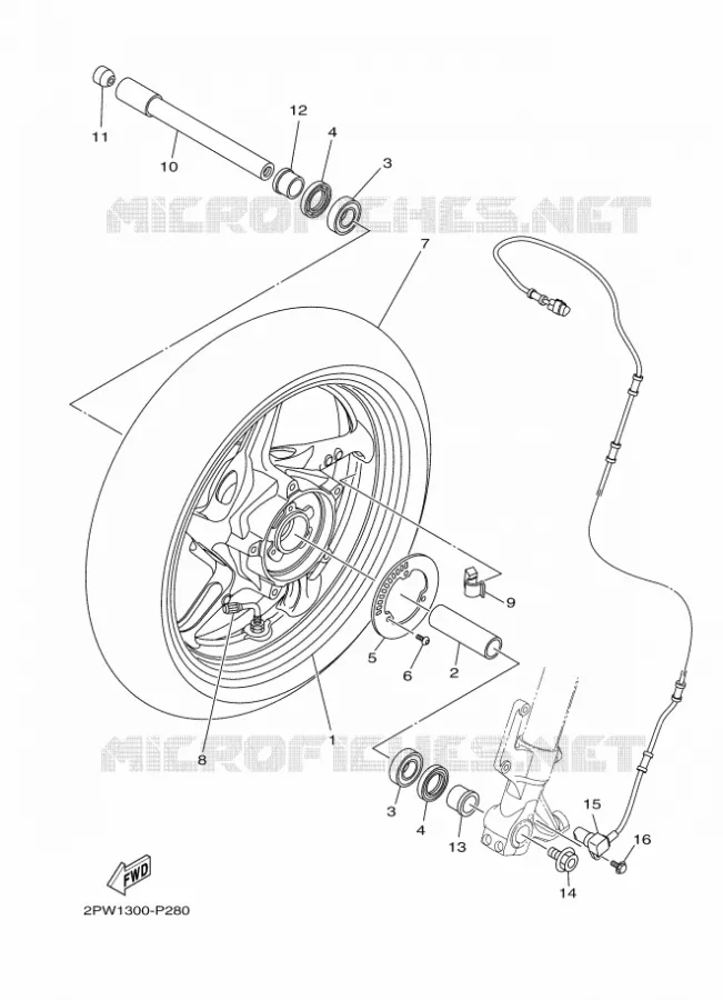 ROUE AVANT Yamaha SCOOTER 500 2015 TMAX  XP500