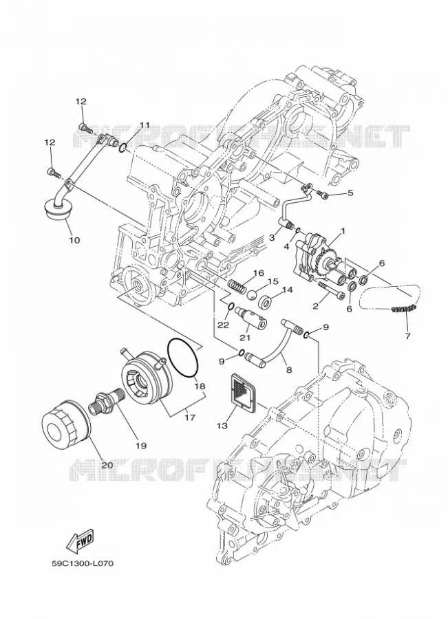 POMPE A HUILE Yamaha SCOOTER 500 2015 TMAX ABS  XP500A