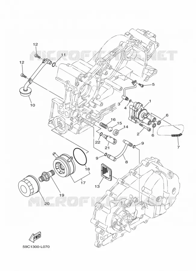 POMPE A HUILE Yamaha SCOOTER 500 2015 TMAX IRON MAX ABS  XP500A
