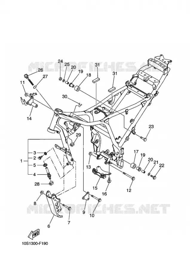 CADRE Yamaha MOTO 660 2011 XTR  XT660R