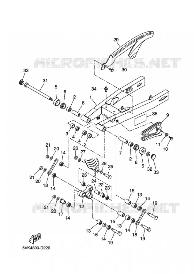 BRAS ARRIERE Yamaha MOTO 660 2011 XTR  XT660R