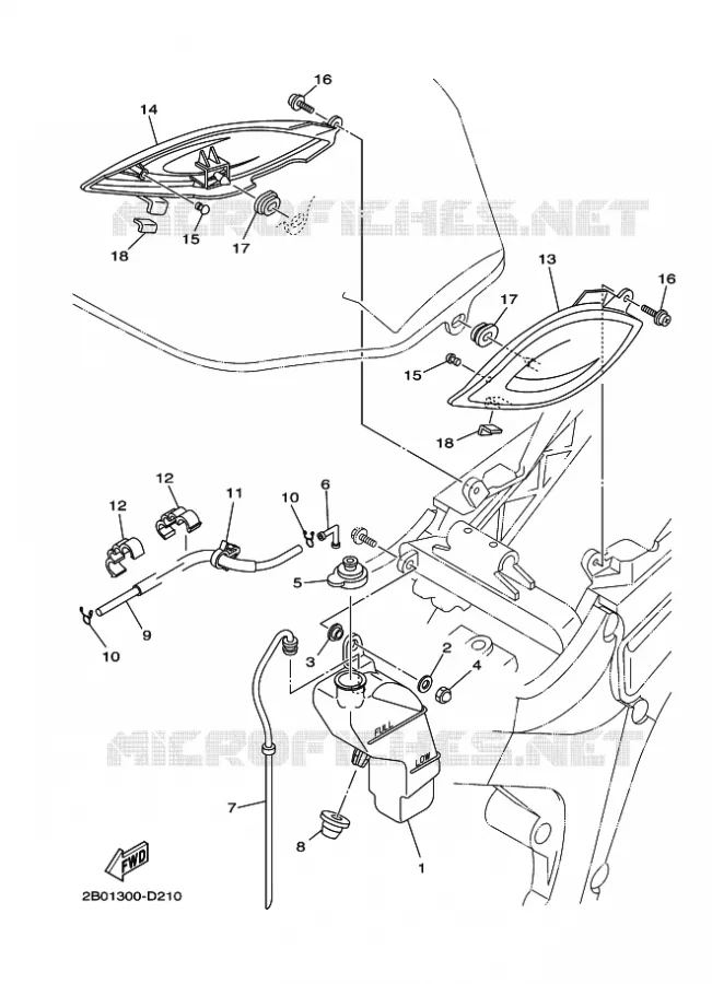 COUVERCLE LATERAL Yamaha MOTO 900 2010 TDM  TDM900A