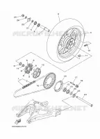 ROUE ARRIERE pour Yamaha MT-09 TRACER ABS de 2015