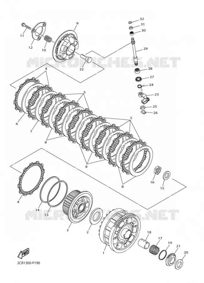 EMBRAYAGE DE DEMARREUR Yamaha MOTO 1000 2015 R1M  YZF-R1M