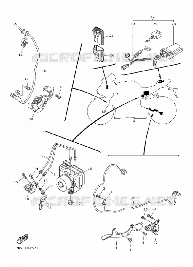 PARTIE ELECTRIQUE 3 Yamaha MOTO 1000 2015 R1M  YZF-R1M