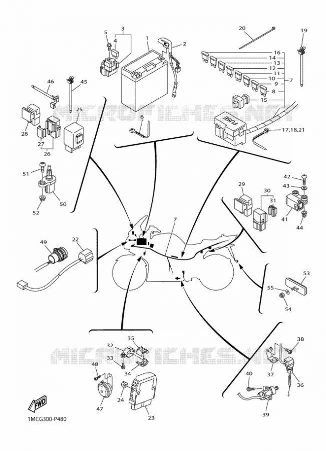 PARTIE ELECTRIQUE 2 Yamaha MOTO 1300 2015 FJR ABS  FJR1300A