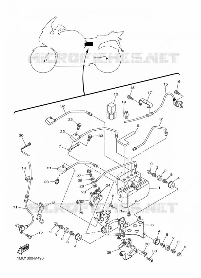 PARTIE ELECTRIQUE 3 Yamaha MOTO 1300 2015 FJR ABS  FJR1300A
