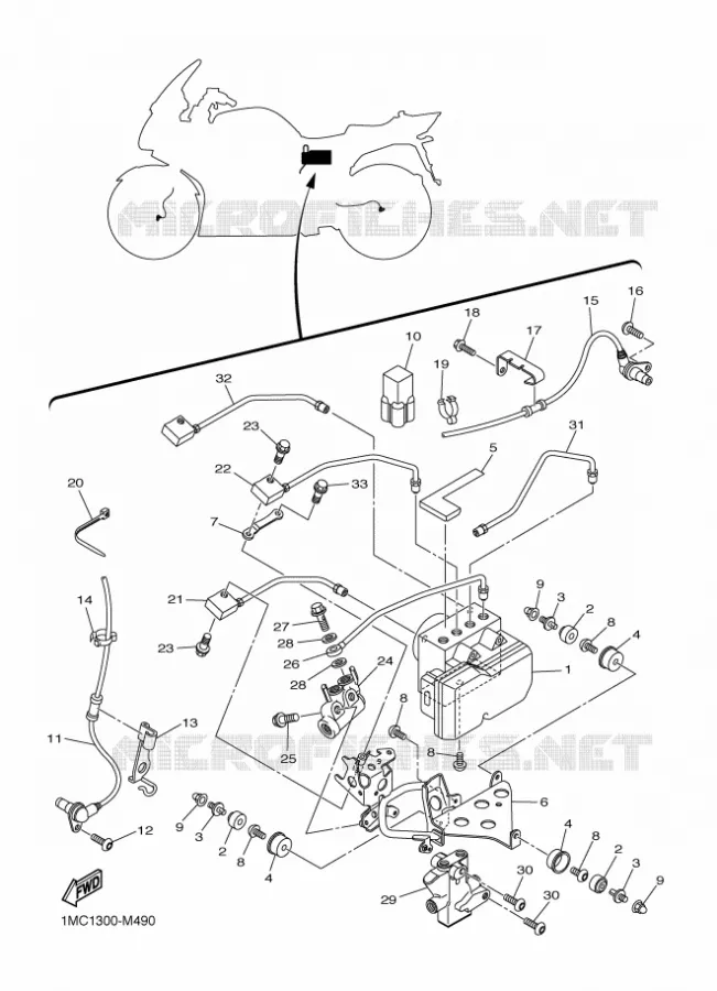 PARTIE ELECTRIQUE 3 Yamaha MOTO 1300 2013 FJR ABS  FJR1300A