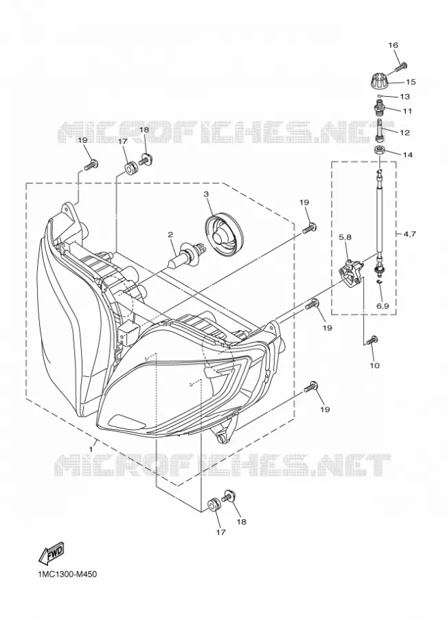 PHARE  Yamaha MOTO 1300 2013 FJR ABS  FJR1300A