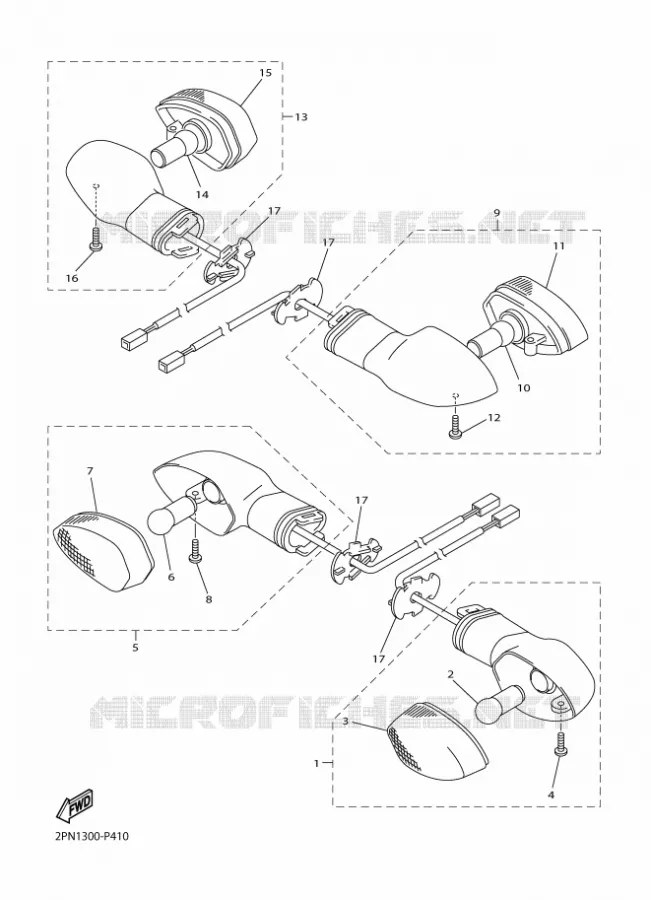 CLIGNOTANT Yamaha MOTO 1300 2015 XJR  XJR1300C