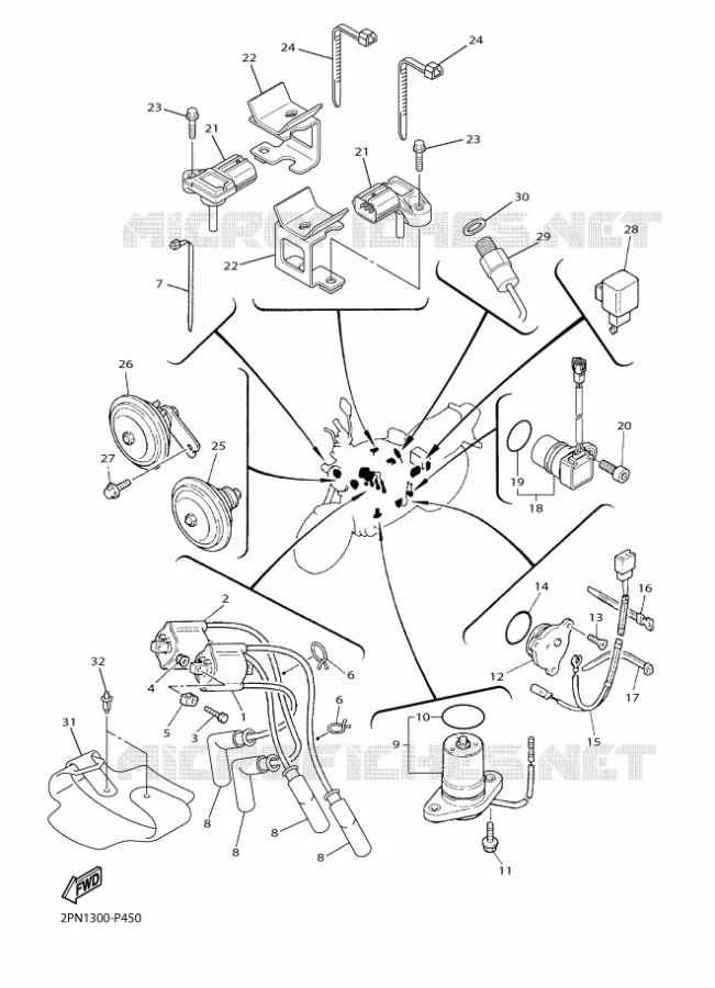 PARTIE ELECTRIQUE 1 Yamaha MOTO 1300 2015 XJR  XJR1300C