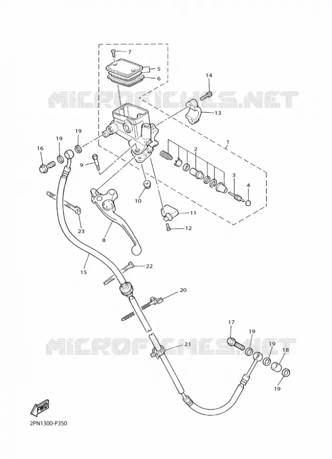 MAITRE CYLINDRE D'EMBRAYAGE Yamaha MOTO 1300 2015 XJR  XJR1300C