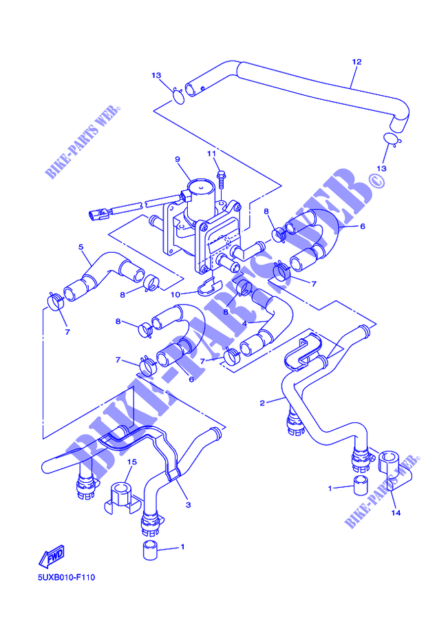 SYSTÈME D'ADMISSION D'AIR AIS pour Yamaha XJR1300C de 2015