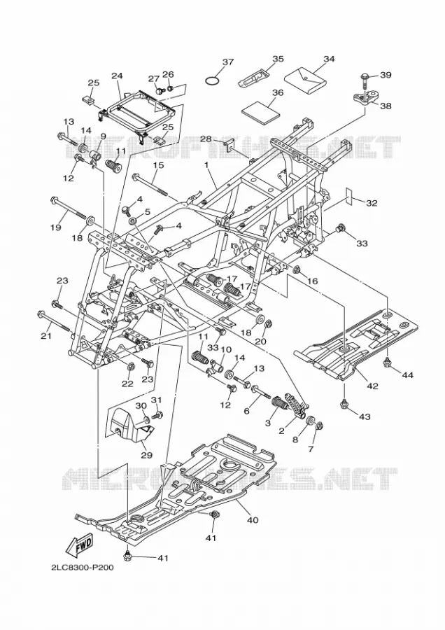 CADRE Yamaha QUAD 450 2016 GRIZZLY  YFM450FWADYFM45GPXG