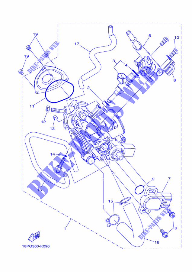 BOITIER PAPILLON INJECTION pour Yamaha YFZ 450 R de 2015