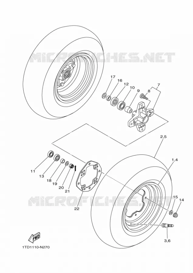 ROUE AVANT Yamaha QUAD 450 2015 YFZ  YFZ450RYFZ450RSF