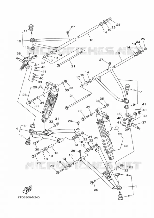 SUSPENSION / ROUE AVANT Yamaha QUAD 450 2015 YFZ  YFZ450RYFZ450RSF