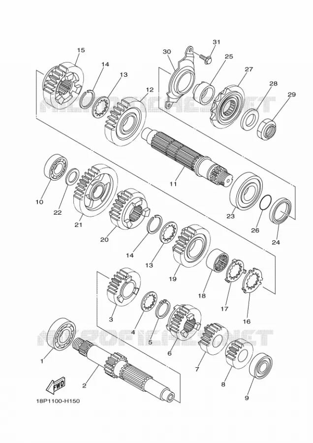TRANSMISSION Yamaha QUAD 450 2015 YFZ  YFZ450RYFZ450RSF