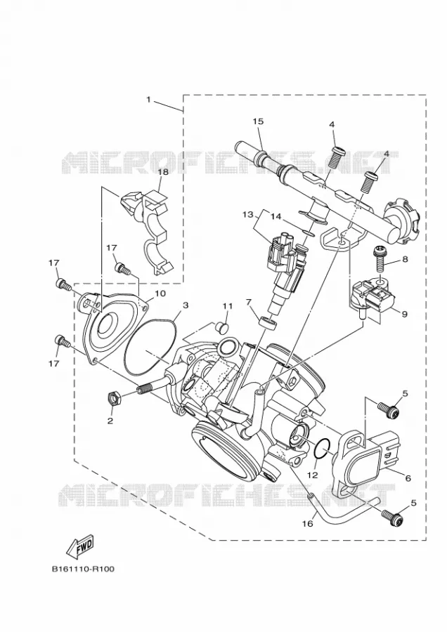 BOITIER PAPILLON INJECTION Yamaha QUAD 700 2016 KODIAK  YFM700FWBYFM70KDXGKODIAK 700