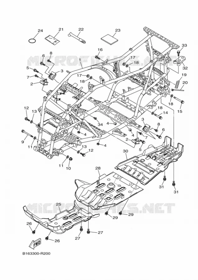 CADRE Yamaha QUAD 700 2016 KODIAK  YFM700FWBYFM70KDXGKODIAK 700