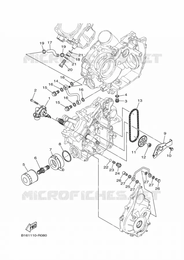 POMPE A HUILE Yamaha QUAD 700 2016 KODIAK  YFM700FWBDYFM70KPXGKODIAK 700 EPS