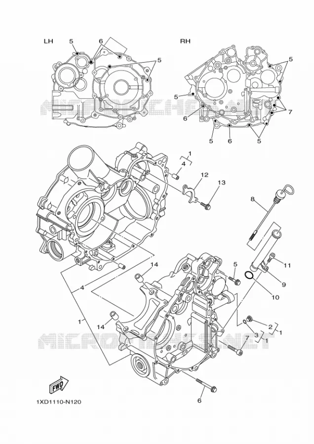 CARTER MOTEUR Yamaha SIDE BY SIDE 700 2014 VIKING  YXM700EYXM700PE