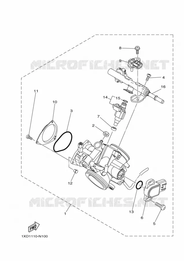BOITIER PAPILLON INJECTION Yamaha SIDE BY SIDE 700 2014 VIKING  YXM700EYXM700PHE