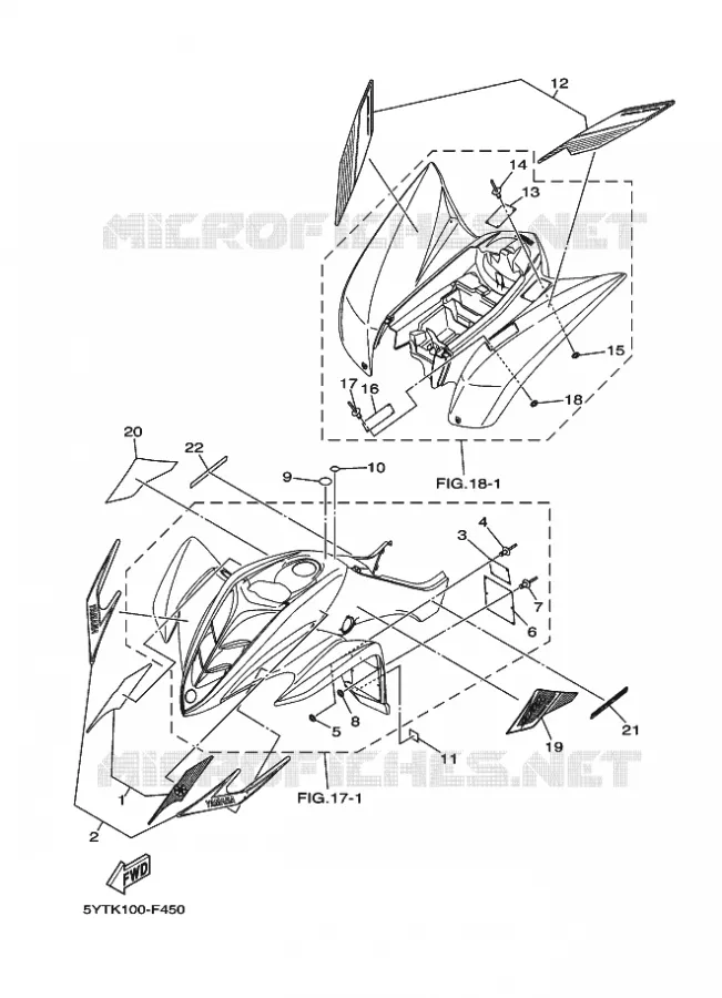 EMBLEME / ETIQUETTE 1 Yamaha QUAD 350 2007 RAPTOR  YFM350R