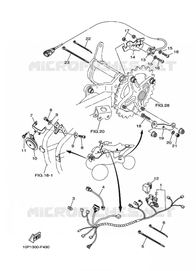 PARTIE ELECTRIQUE 2 Yamaha QUAD 350 2008 RAPTOR  YFM350R