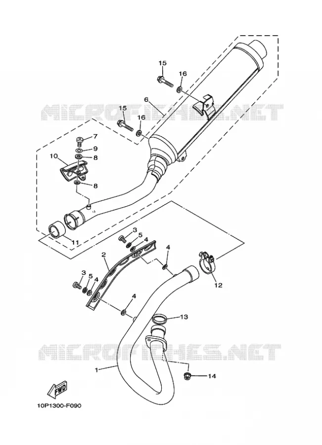 ECHAPPEMENT Yamaha QUAD 350 2011 RAPTOR  YFM350R