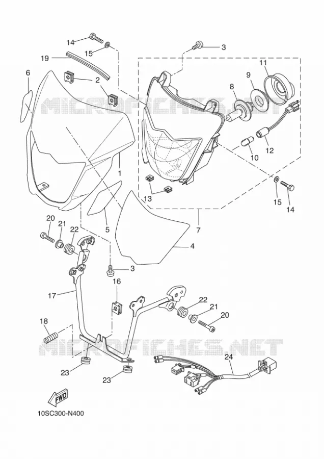PHARE  Yamaha MOTO 660 2014 XTX  XT660X