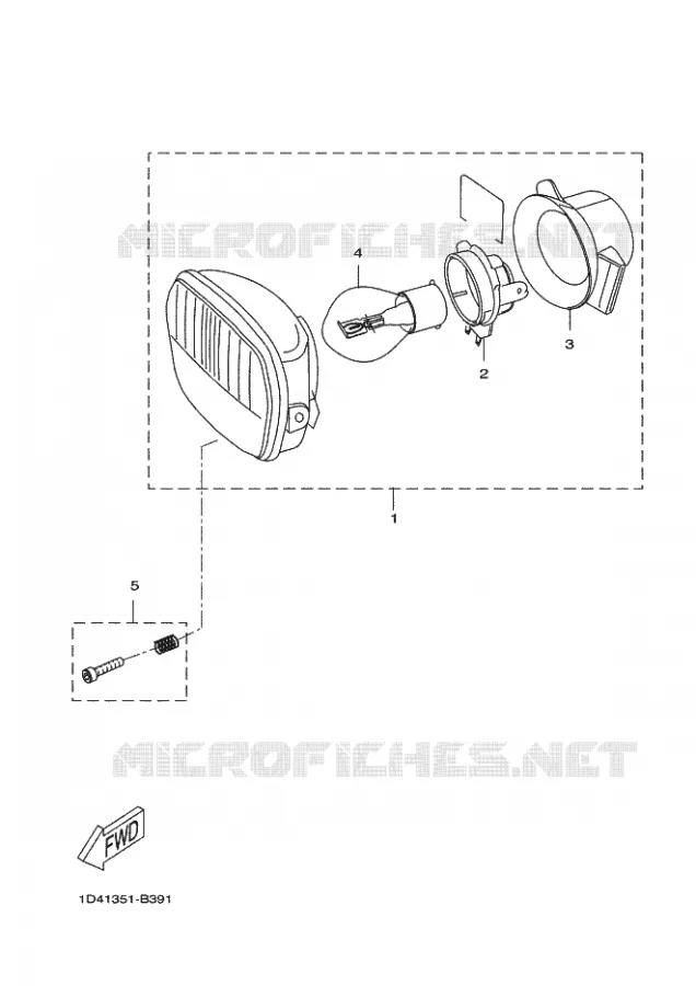 PHARE  Yamaha MOTO 50 2009 DTR  DT50R