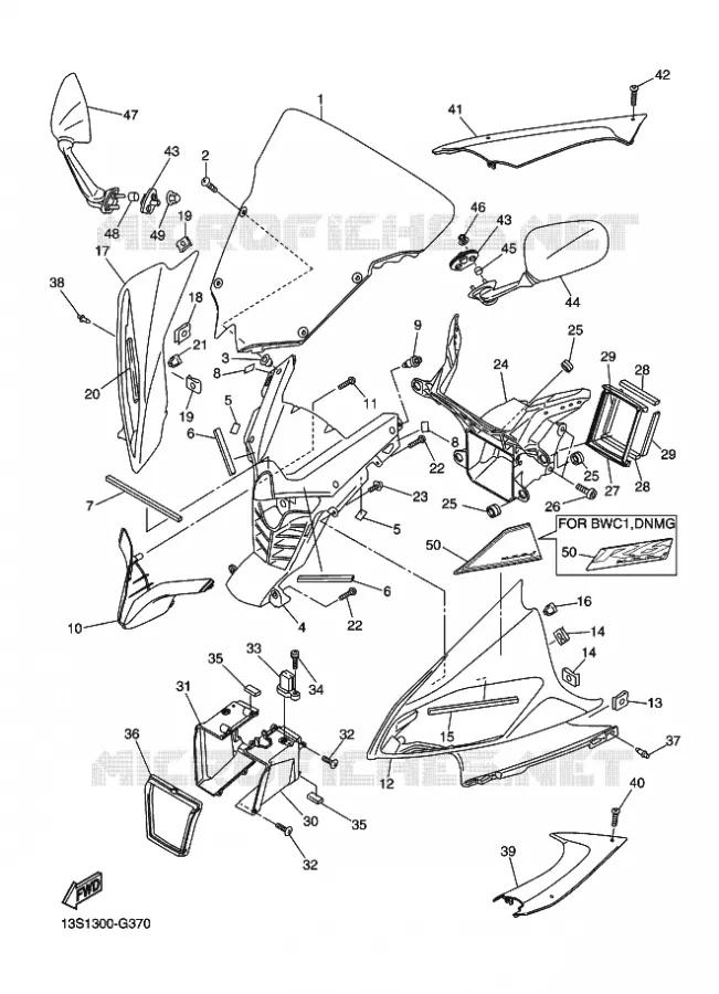 CARENAGES 1  Yamaha MOTO 600 2009 R6  YZF-R6