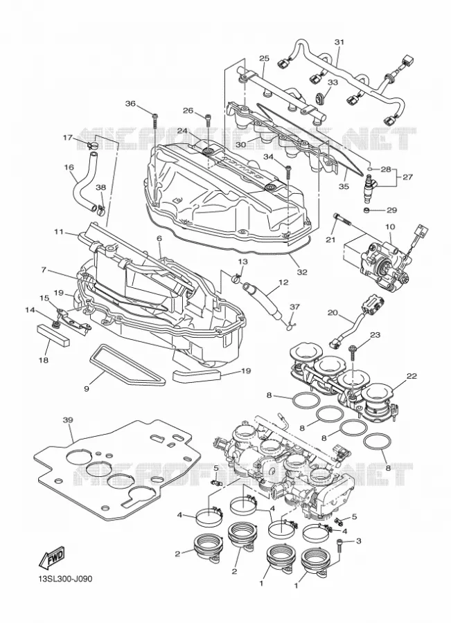 ADMISSION Yamaha MOTO 600 2010 R6  YZF-R6