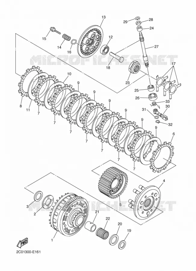 EMBRAYAGE DE DEMARREUR Yamaha MOTO 600 2010 R6  YZF-R6