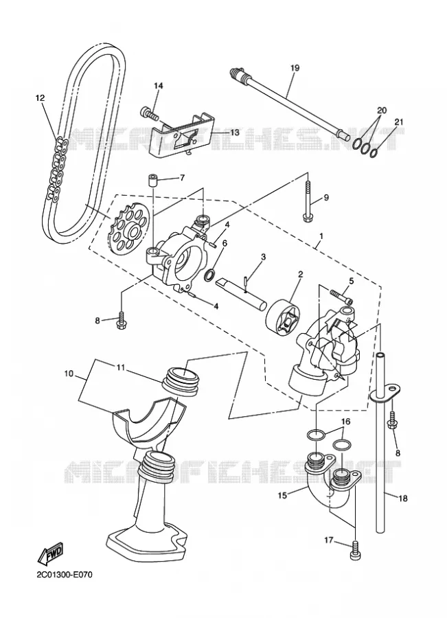 POMPE A HUILE Yamaha MOTO 600 2010 R6  YZF-R6
