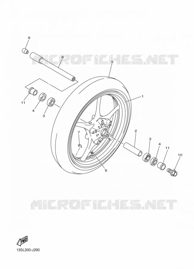 ROUE AVANT Yamaha MOTO 600 2011 R6  YZF-R6